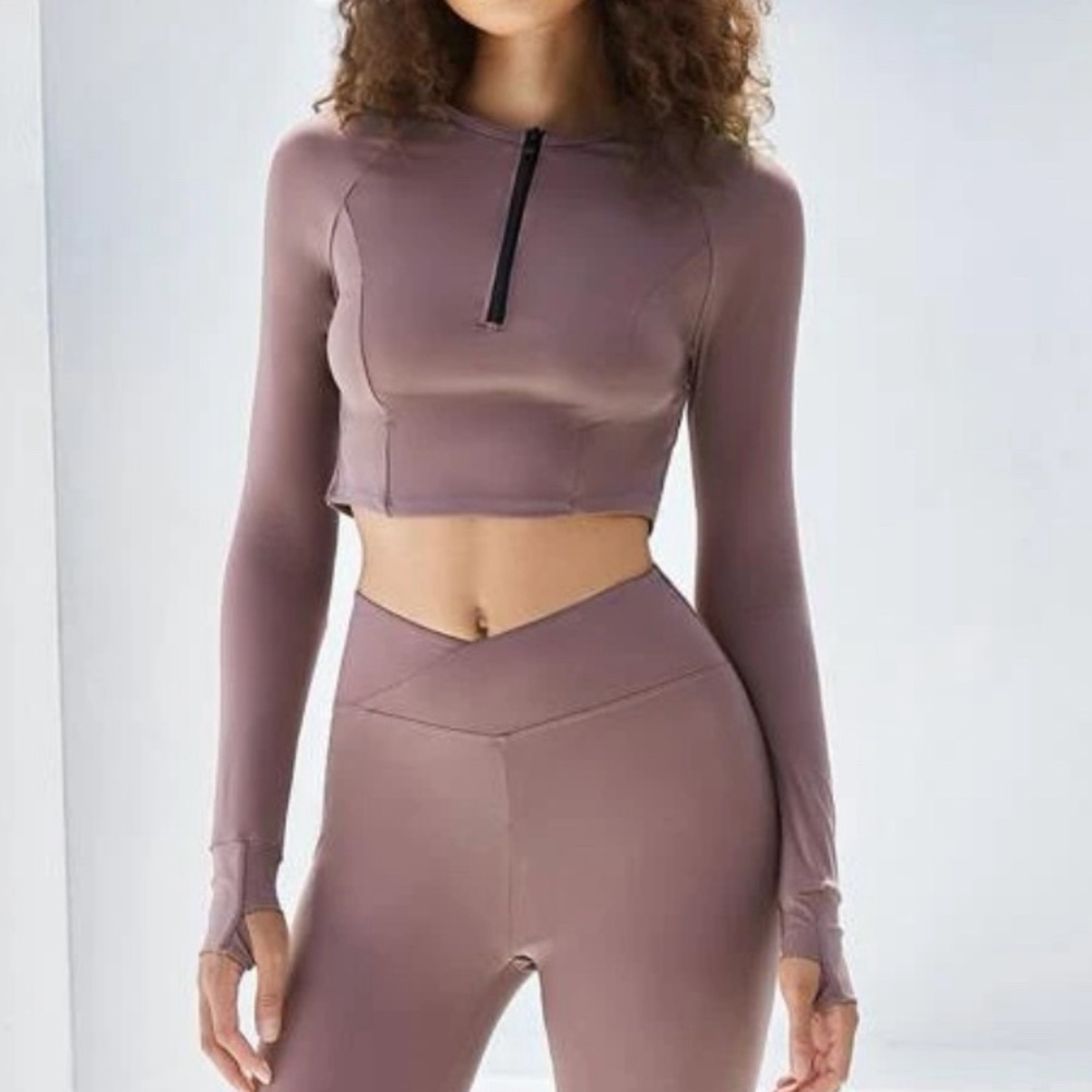 SHEIN zipper crop top